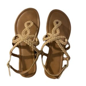 Ellie & Katie Camel Sandals Size 7
